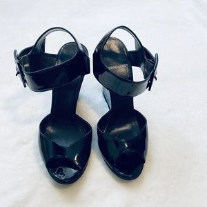 PIERRE HARDY Black Metallic Wedge Heels